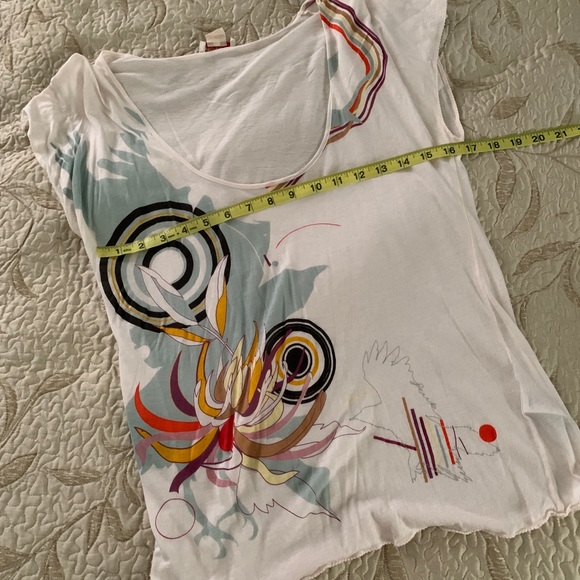 FRENCH CONNECTION graphic tee top short sleeve M - Picture 6 of 7